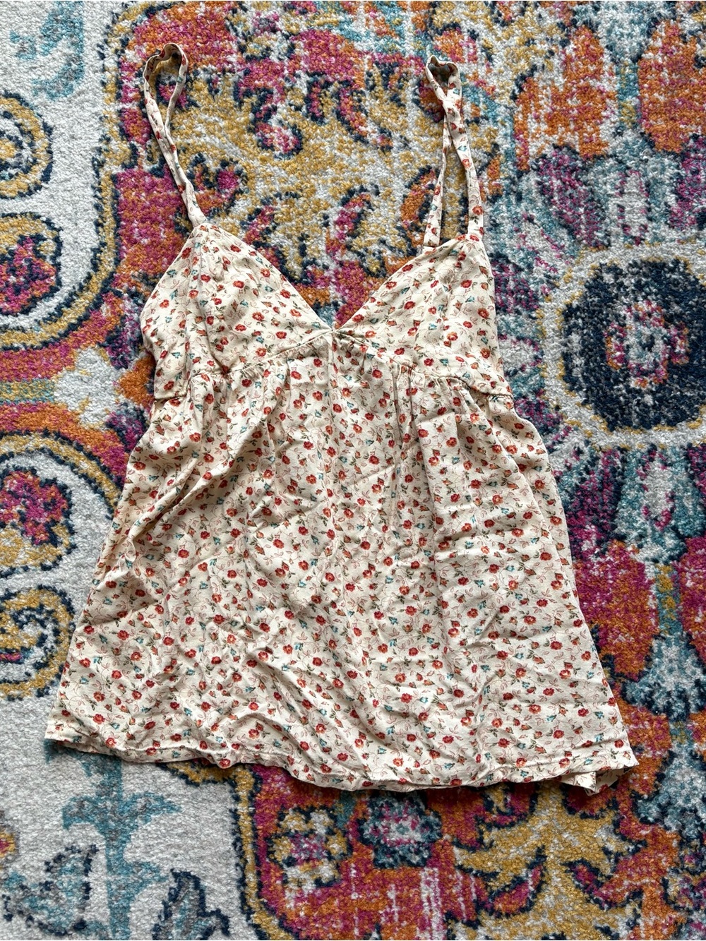 Cream Floral Print Camisole